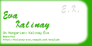 eva kalinay business card